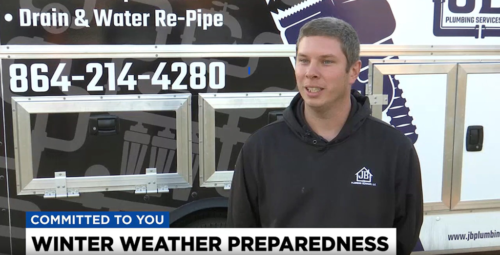 JB Plumbing Featured on Winter Preparedness Segment on Fox Carolina
