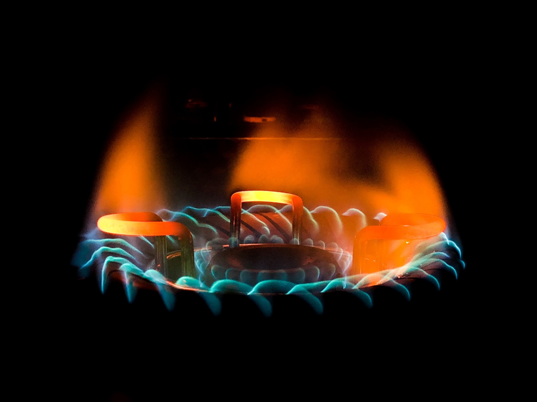 Gas Leak Repair in Greenville & Spartanburg: Stay Safe with JB Plumbing Services - closeup of lit gas stovetop